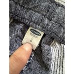 Old Navy  New Women’s Linen Blend Pants Wide Leg Blue White Stripes Sz L Pull On Photo 2