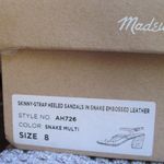 Madewell  Womens Size 8 Snake Heeled Sandal Shoes Photo 10
