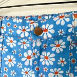Big Bud Press Lazy Daisy Work Pants Cotton Blue Daisy Print Medium EUC Photo 5