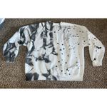 Gildan Women's "Just A Bunch of Witchery" White black tie dye Sweatshirt size XL Photo 6