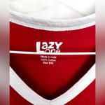Lazy One Red and White Cotton Nightshirt Size M Photo 2