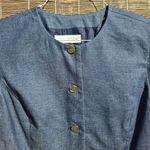 ZARA  Tailored Waistcoat Vest Top Blue 100% Medium Womens Photo 6