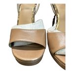 Michael Kors BELLE SANDAL leather Sz 9M Platform Pumps Tan, Brown Women's Heels Photo 2