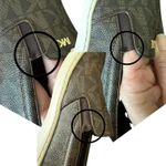 Michael Kors Brown MK Monogram Slip On Loafers Size 8 Photo 5