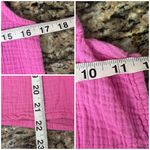 Love Notes Pink Gauze Sleeveless Blouse Women’s M Slub Knit Boho Coastal Beach Size M Photo 5
