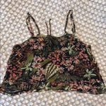 Xhilaration Black and Orange Ruched Tie Front Camisole Photo 2