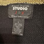 Women’s ugly Christmas sweater vest Embroidered Beaded Poinsettias Large Black Photo 5