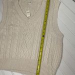 Aerie Cream Cable Knit V-Neck Pullover Vest Photo 1