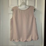 Paraphrase  Light Pink Scoop Neck Scalloped Hem Blouse M Photo 5