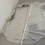 Athleta  Urbanite Top Womens L Green Striped Button Down Shirt 986555 Photo 7