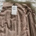 Revolve Sabina Musayev Nissa Peach Metallic Ruffle Midi Skirt Photo 3