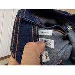 Loft Womens Size 28 Dark Blue Wide Leg The Culotte Denim Contrast Stitching Photo 8