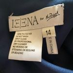 Mac Duggal Navy Blue 26573 Long Sleeve Ruched Jerset V-Neck Gown Dress Size 14 Photo 5