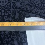 Talbots Damask Flocked Velvet Top Black Sz MP Keyhole Button Whimisgoth Elegant Photo 5