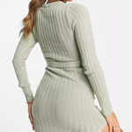 Brave Soul  Eddie Knitted Dress with Slit in Sage Green, Size 6​​​​ Photo 1