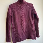 Lululemon  Bring The cozy Maroon Burgundy Turtleneck Cable Knit Rip Tag Sz 4 Photo 2