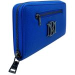 Badgley Mischka NWT--ZIP AROUND WALLET Gorgeous electric blue zip around wallet, black hardware, vegan leather, front zip pocket, inside has center zip pocket, 8 card slots, two currency slots, measures    7 1/2 x 4 inches, brand new with tags Photo 1