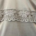 Downeast basics silver satin pencil skirt with crochet lace size medium Photo 8