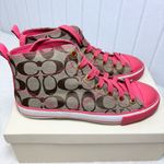 Coach Franca Signature C/Calf High-top Kaki/Pink Women's Size 6.5 Photo 9