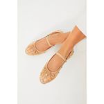 Loeffler Randall  Leonie Crystal Mesh Ballet Flats in Caramel Size US 10 Photo 2