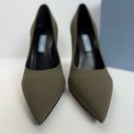 Prada NEW in Box Calzature Donna Tessuto Tech Green Mimetico Stiletto Heels 38.5 Photo 11