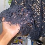 Michael Michael Kors dark academia whimsical gothic lace floral midi skirt Black Size 4 Photo 4