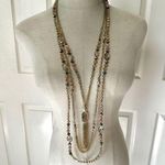 White House | Black Market multi strand detachable gold tone tassel necklace Photo 0