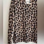 Cynthia Rowley 100% 2-Ply Cashmere Cheetah Print Crewneck Sweater, Size Large Photo 2