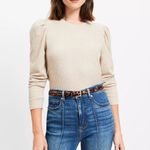 Loft Brushed Waffle Puff Sleeve Top in Heather sz XS NWT Photo 2