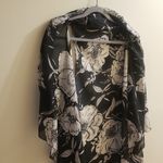 Dress Barn Black and White floral light Vest Photo 1