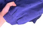 Duda International Navy Floral Bomber Jacket Zip Windbreaker Small Silk 90s 80s Blue Photo 6