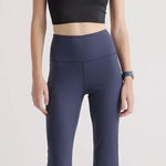 Quince ✨ Ultra-Form High-Rise Flared Navy Sz Medium Pants✨ Photo 0