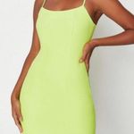 Missguided  Women's Bodycon Mini Dress Slim Strap Size 2 Neon Green Summer Photo 8
