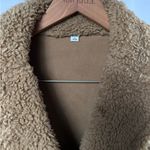 Uniqlo Pile Lined Fleece Tailored Coat Teddy Jacket in Beige Size Small Photo 2