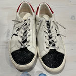 Vintage Havana  White Star Glitter Sneakers Red Accent Lace Up Shoes‎ Photo 0