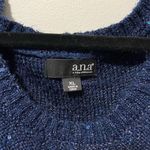 a.n.a  Blue Sequin Metallic Sparkly Scoop Neck Sweater Size XL Photo 5
