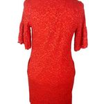Banana Republic Dress Lace Flutter Sleeves Polo Red Small Photo 11