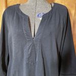 J.Crew Women’s Large Black Cotton Crochet Trim Tunic Dress Coverup Boho Resort Photo 4