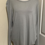 Vince Gray Long Sleeve Pima Cotton Modal Blend Casual Top L Photo 0