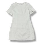 H&M  Boulce Tweed Short Sleeve Sheath Dress Ivory Shimmer Medium Photo 13