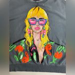 ZARA  Women’s Oversized Pop Art Graphic Icon Sweatshirt Gray/Multi Size L NWOT Photo 6