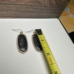 Kendra Scott  Elle Rose Gold Black Granite Dangle Drop Pierced Earrings Photo 3