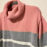 H by Halston Halston striped colorblock turtleneck pullover sweater, sz M oversized, NWOT Photo 6