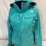 The North Face Snowboarding Coat Women Size Medium Green/Blue EUC Photo 0