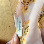 Madewell  Linen-Blend Ruffle-Cuff Wrap Dress in Dutch Dandelions medium Photo 5