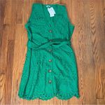 ANDIE  The Navarino Dress Button Front Eyelet‎ Emerald Green size XL NWT Photo 2