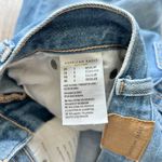 American Eagle  Medium Wash Mom Jeans Raw Hem Size 0 Photo 5