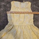 LC Lauren Conrad Lauren Conrad LC Size 4 Light Yellow Floral Flower Lace Tea Party Dress Wedding Photo 1