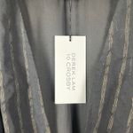 Derek Lam NWT 10 Crosby Black Gold Striped Sleeveless Ruffle Dress Sz 0 Jackie Photo 4