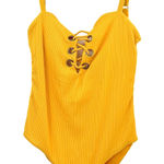 Tinibikini  size small one piece yellow bathing suit‎ swimsuit adjustable straps Photo 0